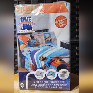 🌟2/40⭐️ Space jam a new legacy 4 piece full microfiber sheet set